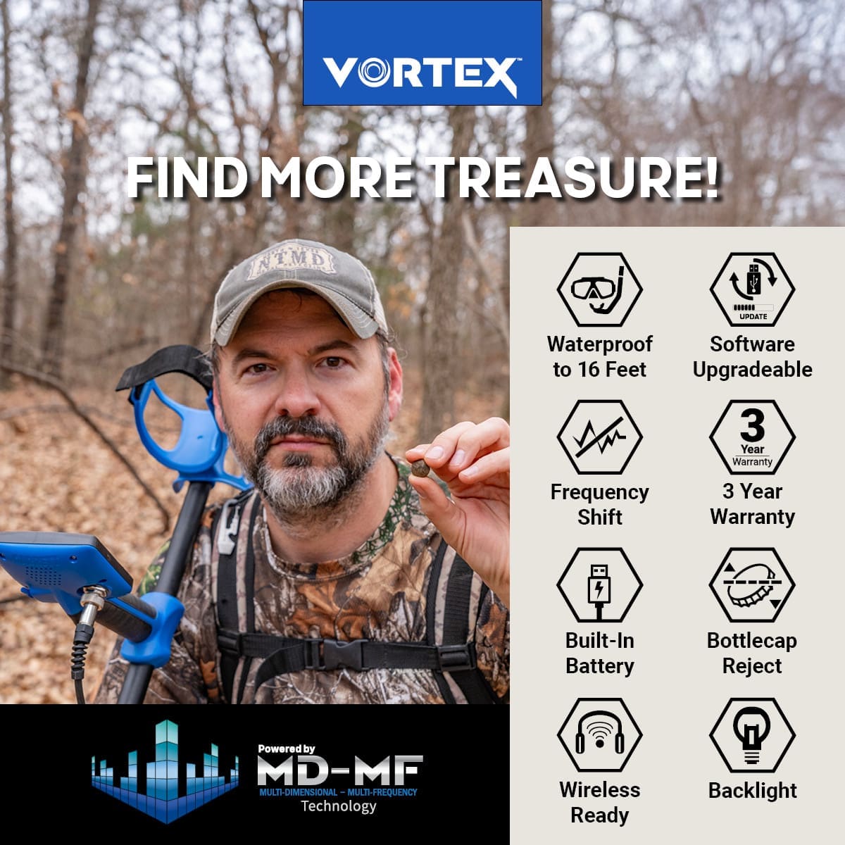 Erzincan Garrett Vortex VX7 Dedektör - Vortex VX7, sahil, park ve tarla arasında geçiş yapan kullanıcı için dengeli güç noktasıdır.
