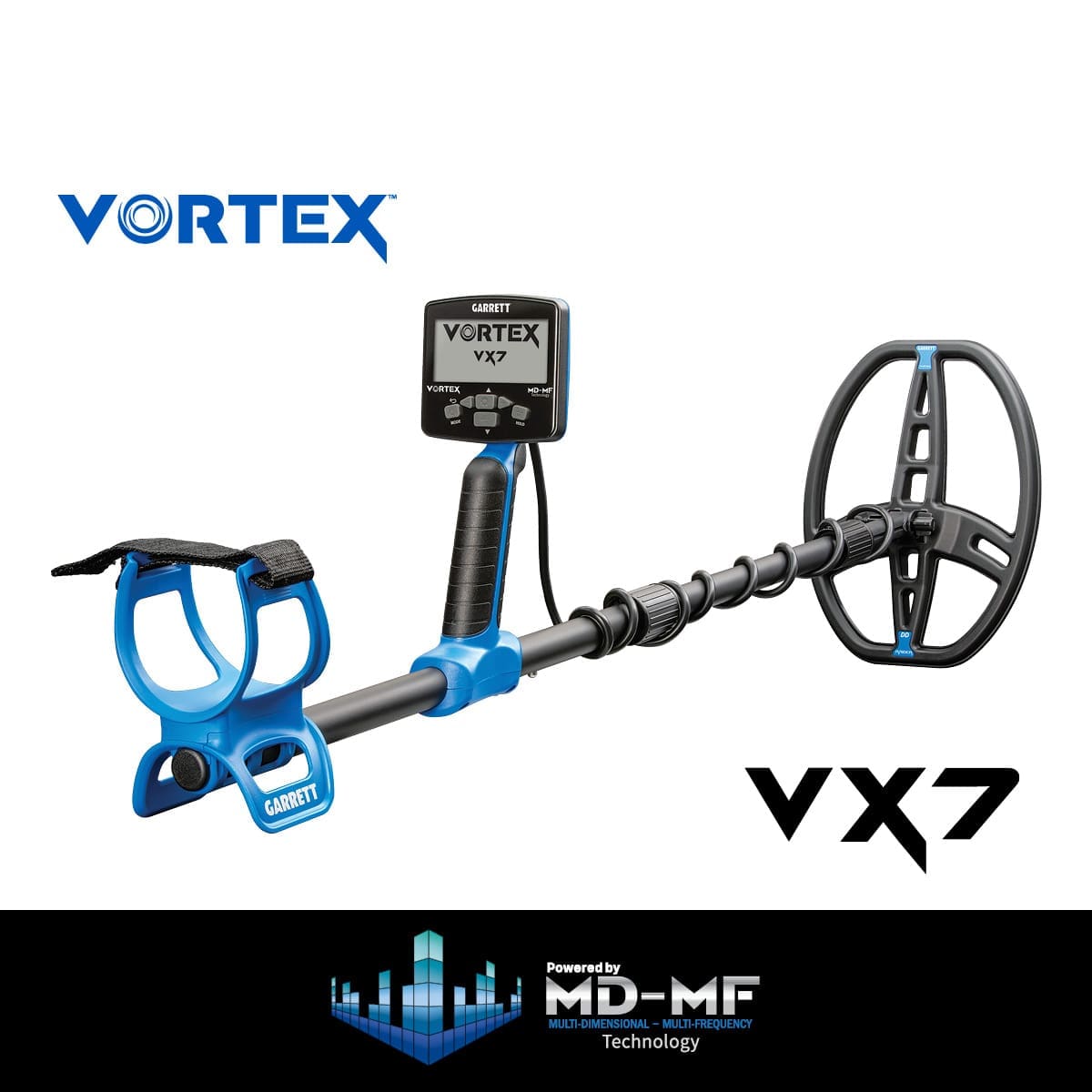 Erzincan Garrett Vortex VX7 Dedektör - Katlanabilir gövde, taşıma ve araç içinde saklama tarafında Vortex ailesinin pratik avantajıdır.